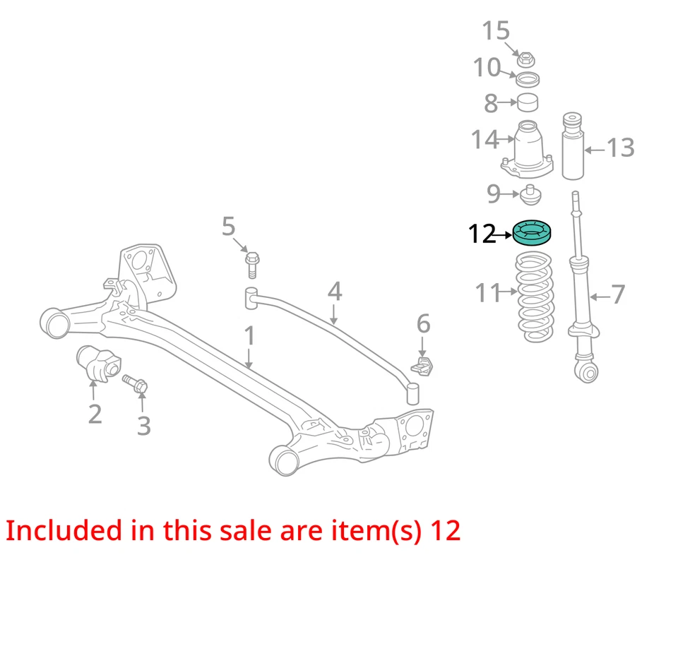 Toyota Pontiac Corolla Matrix 2003-2013 aislador RR SPR UPR 88971270 - NUEVO OEM Foto 2 de 3