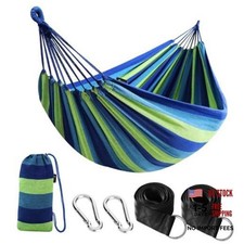 Cotton Hammock Portable Camping Hammocks for Hanging Sturdy Garden Green