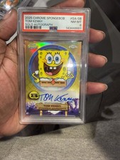 Topps 2025 Chrome SpongeBob SquarePants Solo Autograph Tom Kenny SA-SB PSA 8