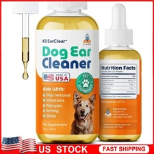 Ear Clear, Natural Dog Ear Cleaner and Infection Treatment for Dogs, Dog Drops