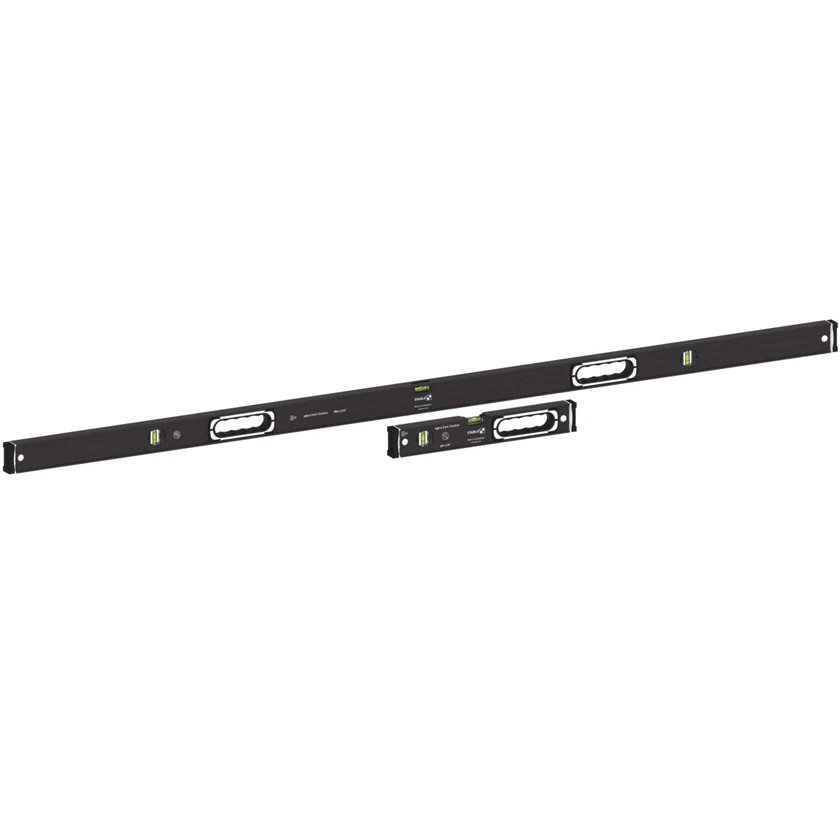 Stabila 196-2 Dark Shadow Spirit Level Twin Pack Set 40 y 183 cm Edición Limitada