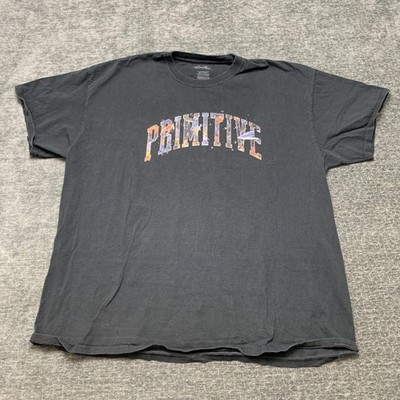 Primitive Apparel T Shirt Mens 2XL Black Cotton Spellout Logo Streetwear Tee