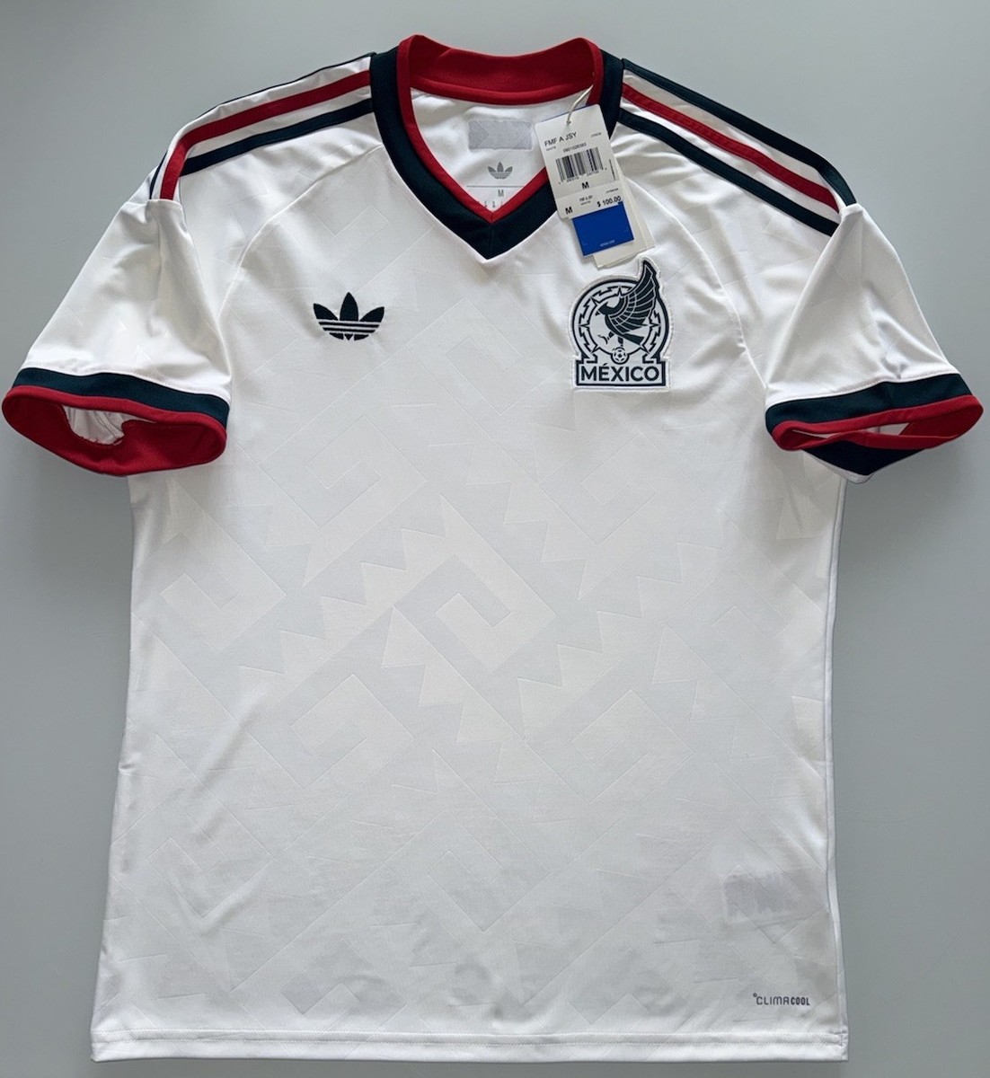 NEW Men's Medium Adidas Mexico Away White 2026 World Cup Replica