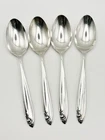 4 Sterling Silver Spoons Wallace Silver Teaspoons Roses 132 grams not scrap