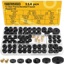114-Piece 12 Sizes Faucet Washers Assorted Kit - Outdoor Spigot Repair Kit for H