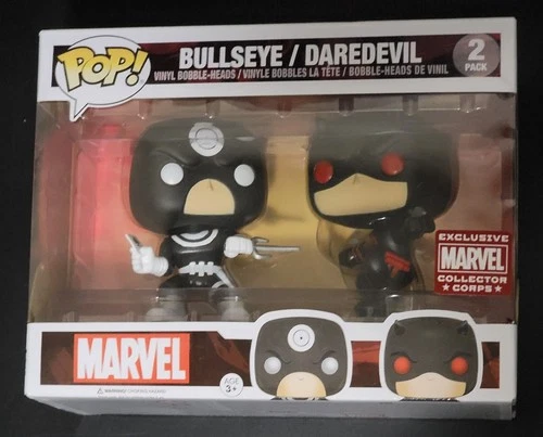 Funko Pop! Marvel Collector Corps Bullseye/Daredevil 2 Pack Never Displayed