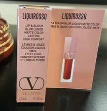 VALENTINO Liquirosso Lip & Blush Blur Liquid Matte Pink Is Punk 3.9ml MINI +GIFT