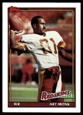 Art Monk 1991 Topps #187 Washington Redskins NFL READ FREE SHIPPING AutographDen