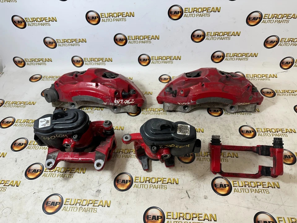 2018-2024 AUDI S4 S5 SQ5 FRONT & REAR BRAKE CALIPER SET RED OEM Foto 3 de 4