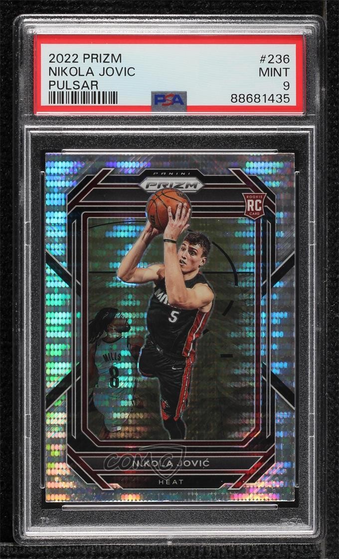 2022-23 Panini Prizm Pulsar Prizm Nikola Jovic #236 PSA 9 MINT Rookie RC 0hj7