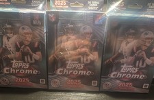 X3 2025 Topps Chrome NFL Football Hanger Box Factory Sealed 20 Cards *