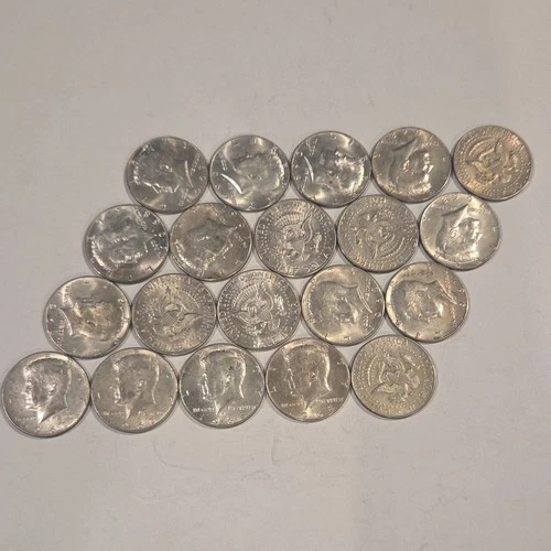 [Lot of 20] 40% Silver Kennedy Half Dollar 50C Lot 1967-1976 Circulated US Coins