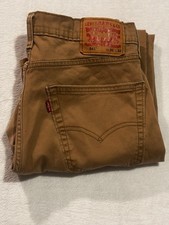 Vintage Levi  s 541 Jeans Mens 31x31 Brown Thrashed Rugged Stretch Grunge Stain