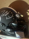 Zach Wilson Signed BYU Cougars Matte Black Schutt Full Size Replica Helmet