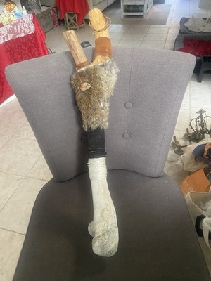 Native American Dance Talk Stick Indian Ceremonial Wand Bone Handle
