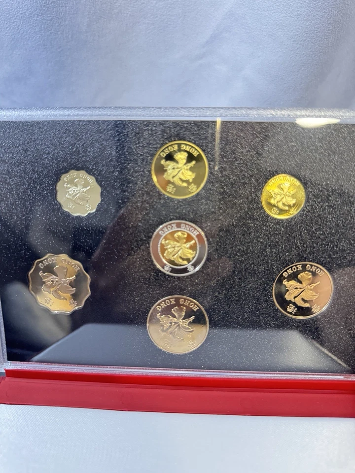 1997 Hong Kong 7x Coin Proof Set  With Case - Image 4 of 4