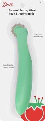 Tracing Wheel Dritz 20cm ergonomisch gezahnt Kunststoff grün Nähwerkzeug