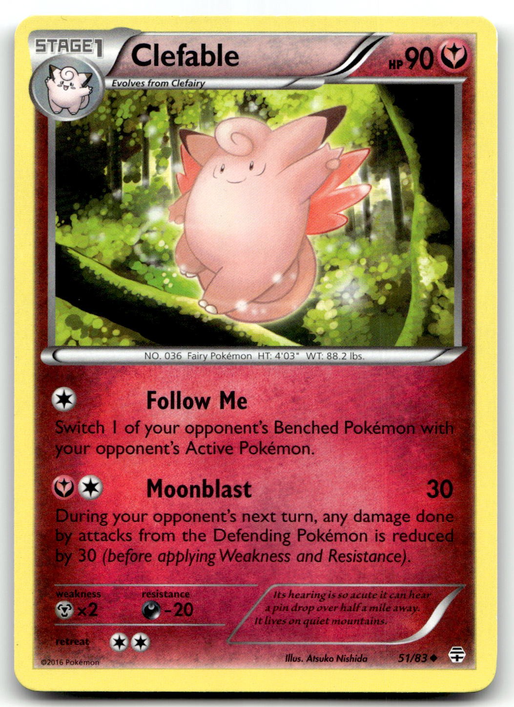 Clefable 51/83 Generations Uncommon Normal Pokemon TCG LP