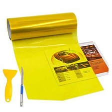 12&rdquo; X 48&rdquo; Tint Vinyl Film Sticker Sheet Roll for Car Headlight, Glossy Yellow