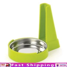 Vertical Spoon Rest Utensil Holder Stainless Steel Bowl Kitchen Accessory New