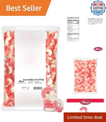 4.5lb Gummy Watermelon Rings - Gluten Free, Fat Free Treats for All Ages