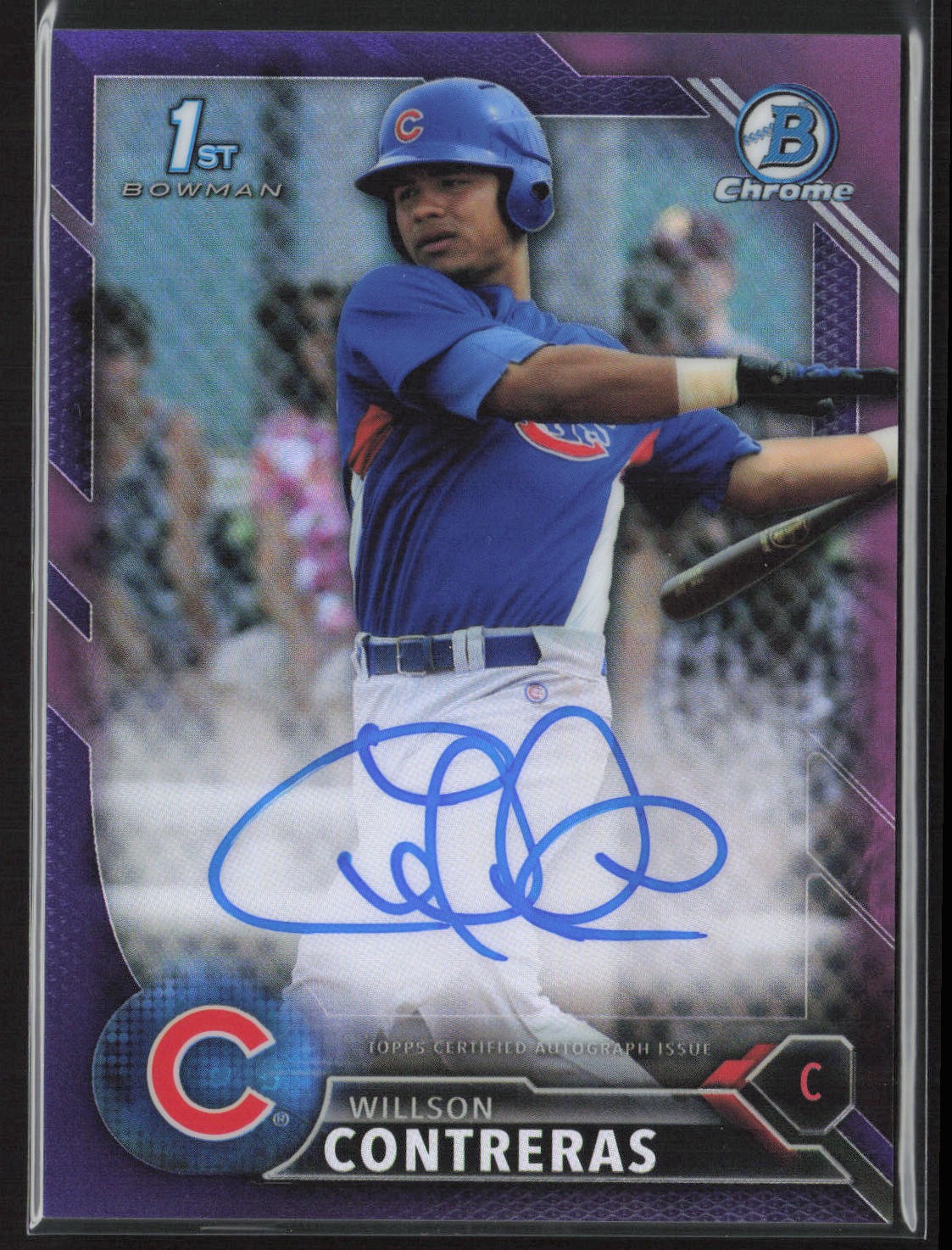 2016 Bowman Willson Contreras Chrome Prospect Auto Purple Refractor #/250