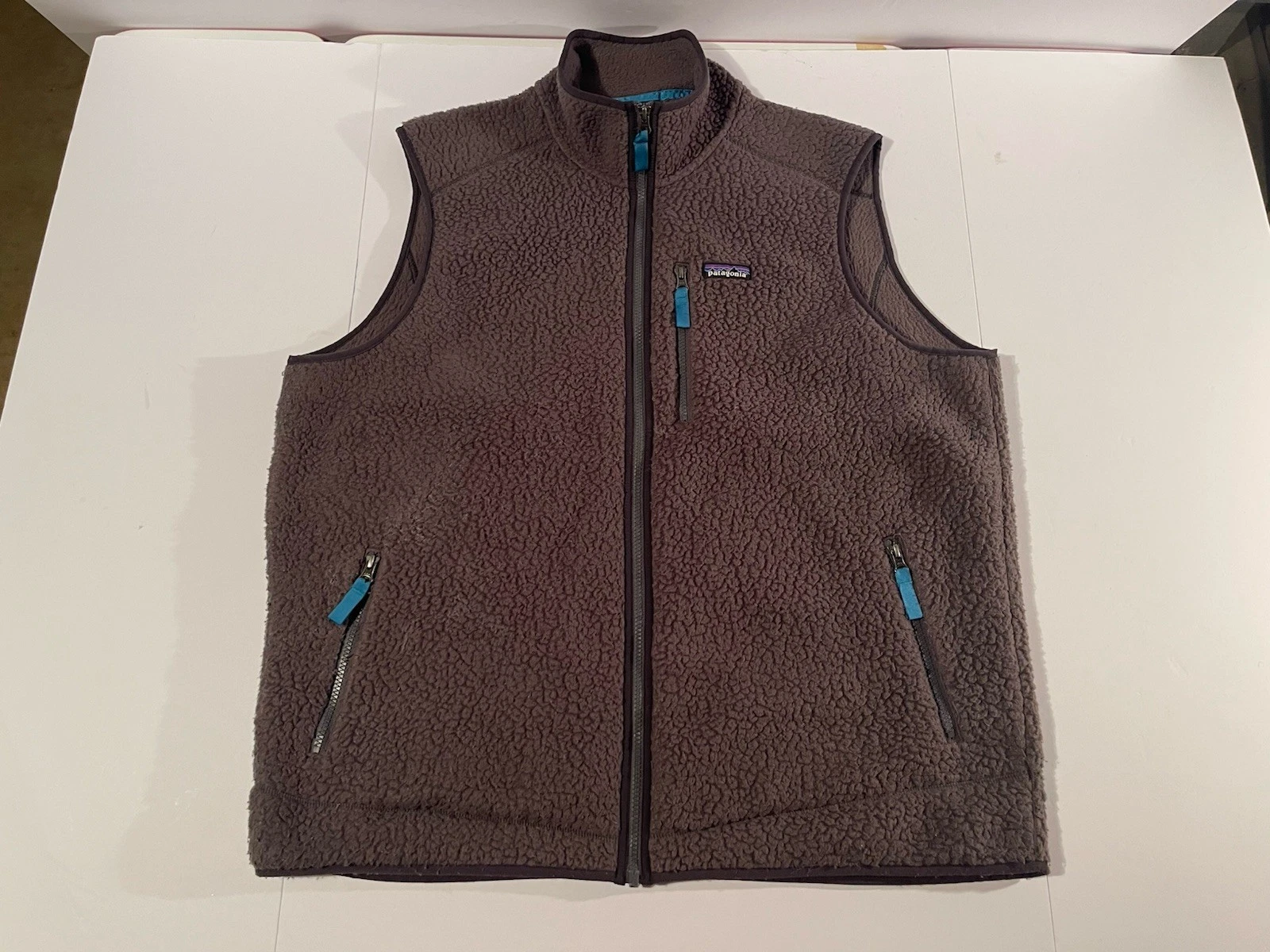 Patagonia Classic Retro-X Vest Mens 2XL Gray Sherpa Outdoors Hiking Zip Up