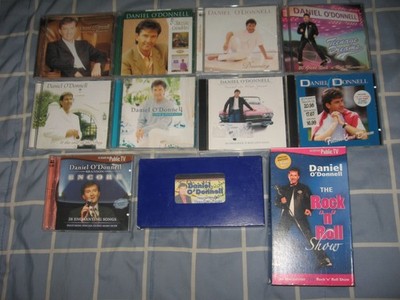 11 DANIEL O'DONNELL (9) Cds + (2) VHS Tapes - One VHS tape Signed/Autographed