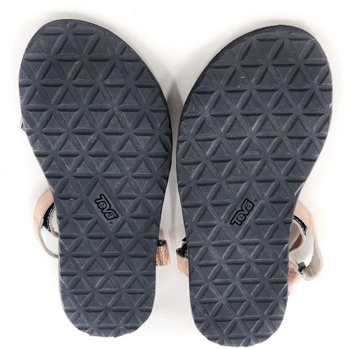 TEVA NEW Women's Original Universal Rose Gold Metallic Leather Mid Form Sandal 9 - Picture 6 of 6