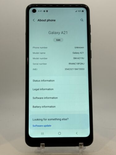 Samsung Galaxy A21 - Black - (Unlocked) - Smartphone - WORKS GREAT!!! - Afbeelding 1 van 8