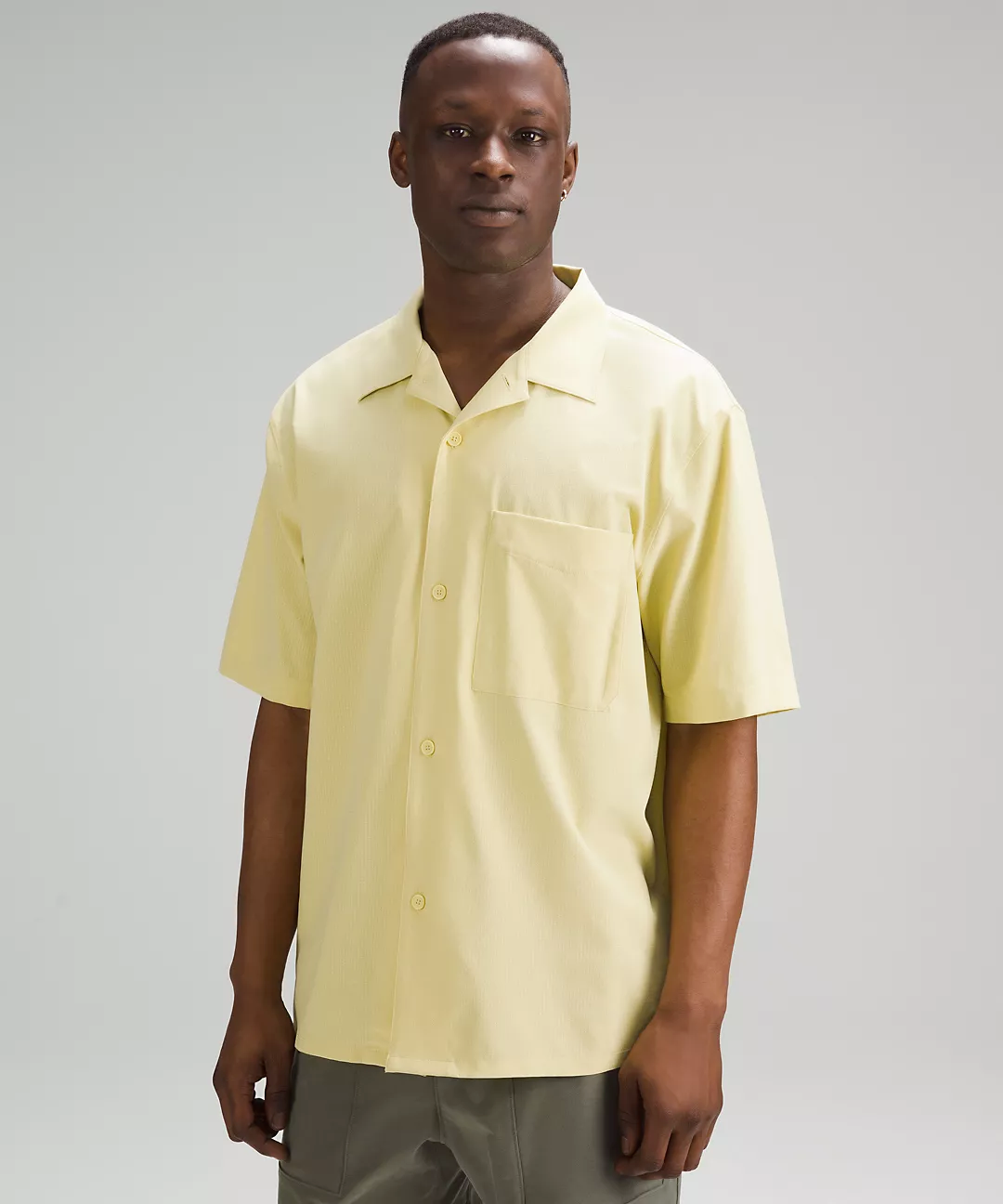 Lululemon Airing Easy Camp Collar Shirt Finch Yellow Size XXL 26" Pit to Pit eBay
