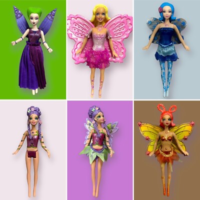 Barbie Fairytopia Magic of the Rainbow Elina, Laverna, Azura Fairy
