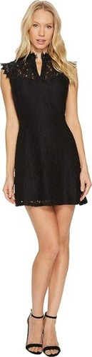 Obey Rapture Black Lace Keyhole Dress Size XL Short Sleeve Lined NWT - Picture 2 of 7