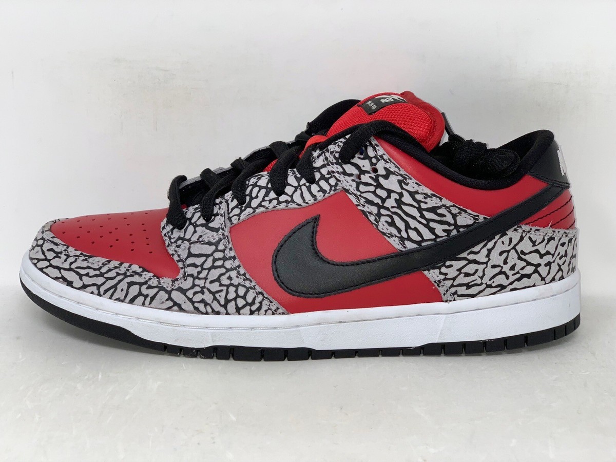 Nike SB Dunk Low x Supreme Red Cement Sneakers, Size 10 BNIB Nike SB Dunk Low x Supreme Red Cement Sneakers, Size 10 BNIB