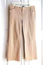 Vintage GAP Stretch Beige Pants Modern Fit Flare Sz 14R EUC