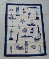 Maritim Geschirrtuch 50 X 70 Cm KüChe Geschirrhandtuch Leuchtturm Schiffe Anker
