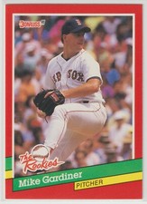 1991 Donruss The Rookies - MIKE GARDINER - RC #46 - Boston Red Sox (A)