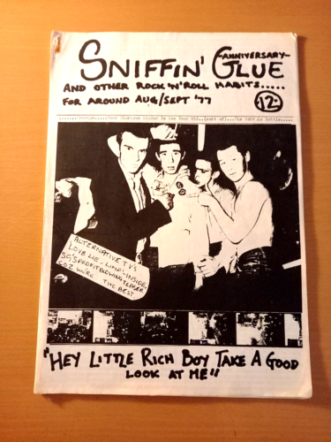 SNIFFIN' GLUE FANZINE ISSUE 12 + FLEXI AUGUST/SEPTEMBER 1977 - Photo 1/4
