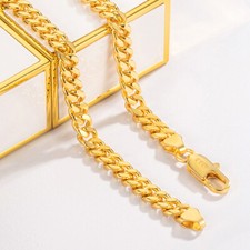 5mm Solid 925 Sterling Silver Curb Chain Cuban Link Chain Necklace Men  Women