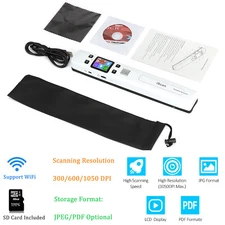 MUNBYN 1050DPI Document Photo Scanner,to PDF/JPG built-in WiFi with 16GB SD Card