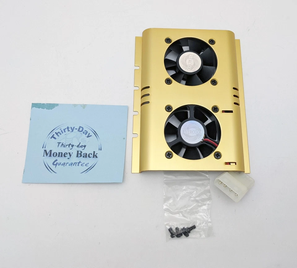 Evercool HDD Hard Disk Drive Cooler w/ Dual 50mm 12V DC Ball Bearing Cooling Fan - Image 2 of 4