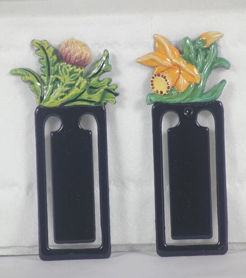 AMAZONIA WORLD 10cm FLOWER BOOKMARKS - SET OF 12 - 2 ASSTD - WELSH DAFFODIL - SCOTTISH THISTLE