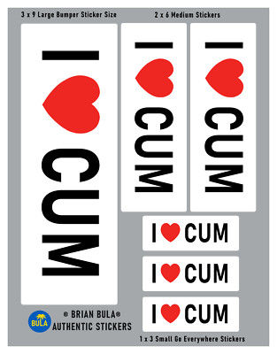 I Love Cum Sticker Sheet Deals Choose Your Favorite Sizes Large Small Sex Sperm