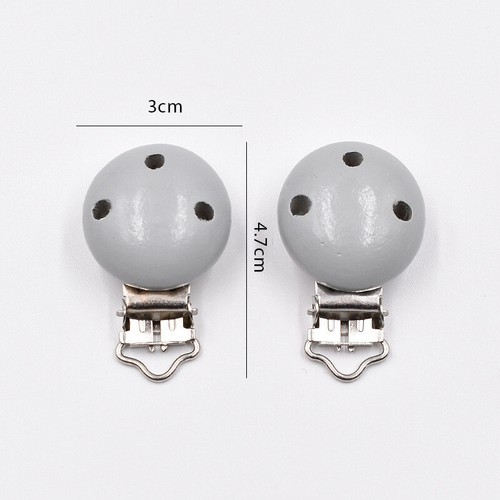 5pcs Wooden Clips DIY Dummy Chain Holder Accessories Bear Hearts Stars Elephants - Picture 11 of 29