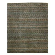 8'1"x10'1" Ochre Brown Soft Wool Hand Knotted Kohinoor Herrita Design Rug R76005