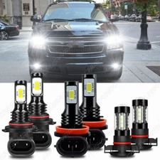 Combo LED Headlight Bulbs Hi-Lo Beam+Fog Light for 2007-2013 Chevrolet Avalanche