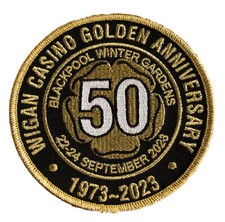 WIGAN CASINO 50th ANNIVERSARY SUPER DELUXE PATCH - NORTHERN SOUL - NEW.