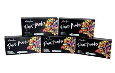 5 Packs Acrylic Paint Pens-Sets of 12 Premium Markers Extra Fine Tip for DIY Art