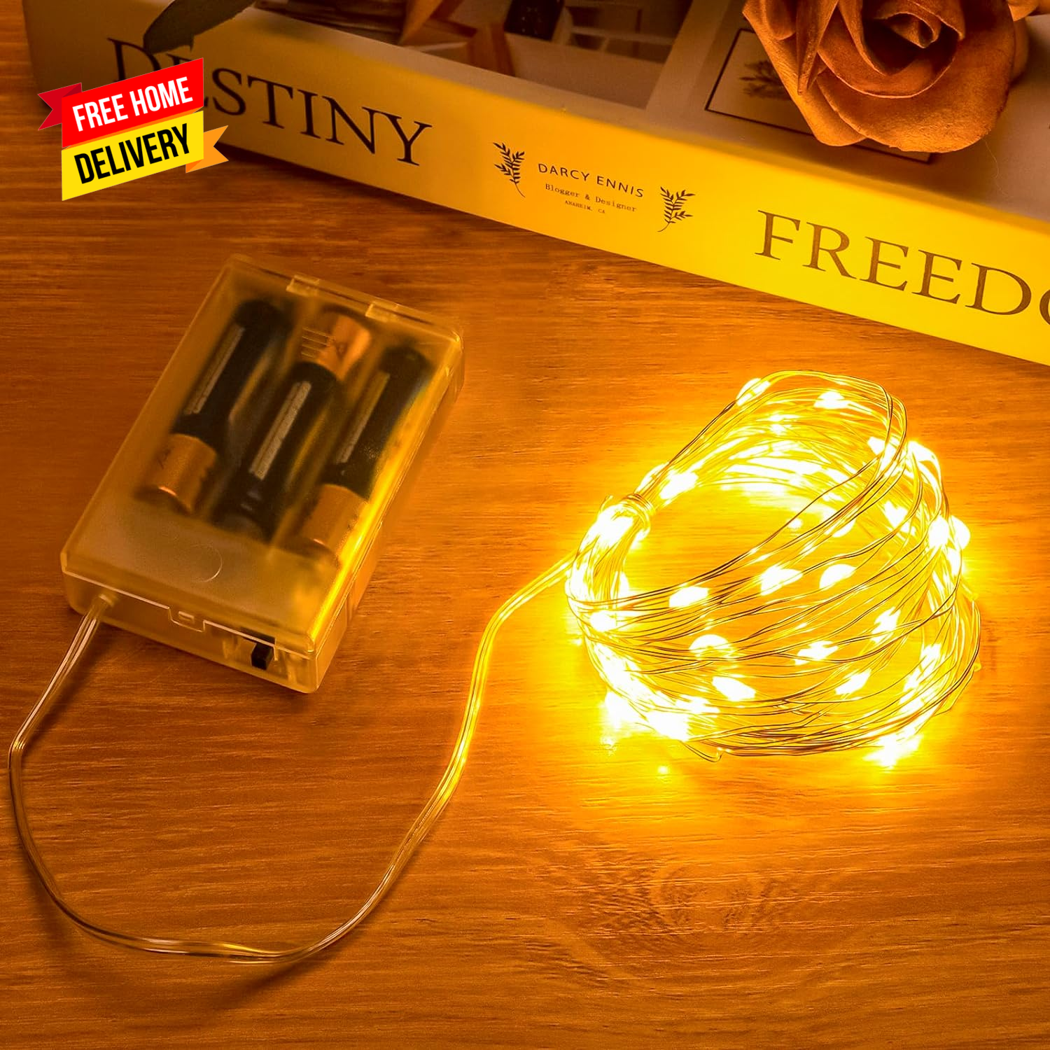 Fairy Lights Battery Operated 1 Pack 16FT 50 Led Mini Battery Powered String Lig