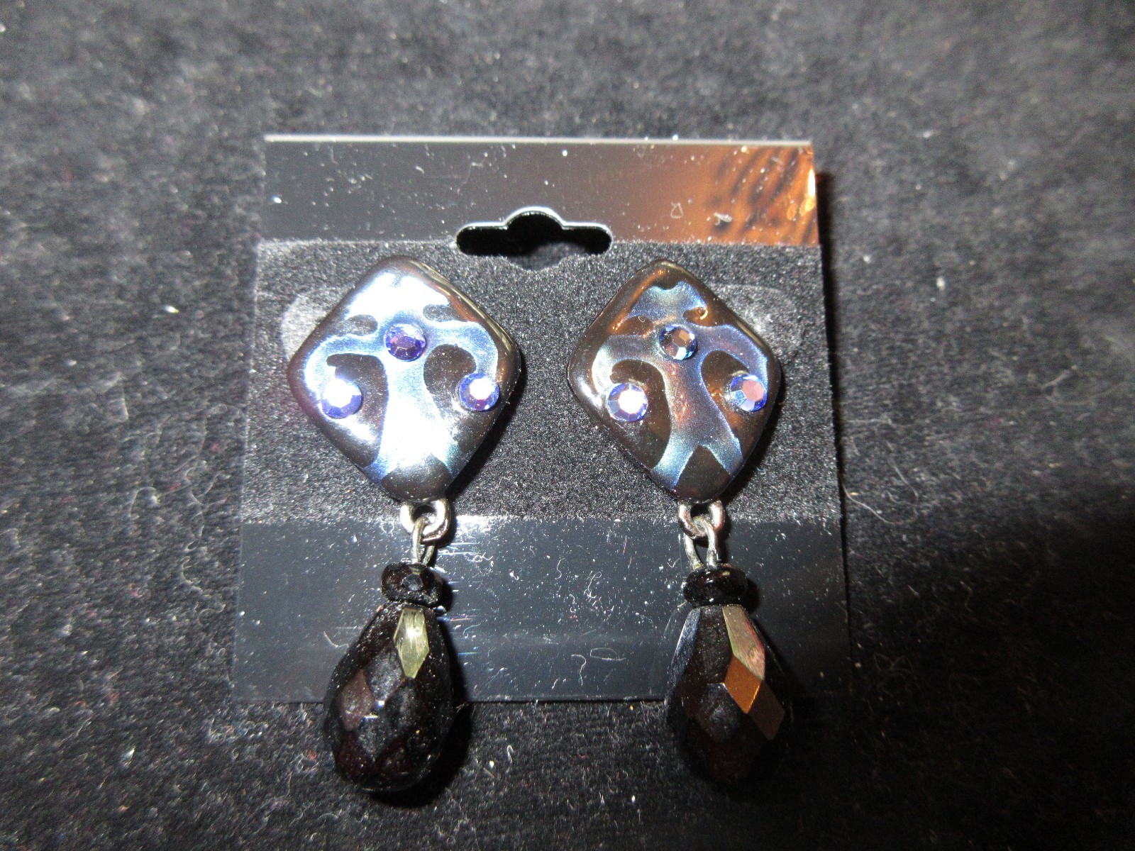 Statement Drop Dangle Earrings Rhinestone Crystal… - image 5